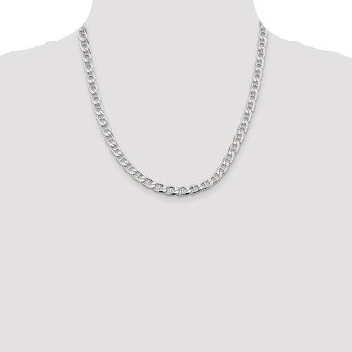 Sterling Silver 6.5mm Anchor Chain - Seattle Gold Grillz