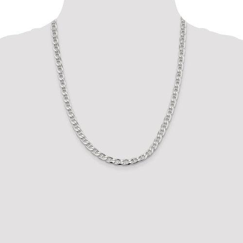 Sterling Silver 6.5mm Anchor Chain - Seattle Gold Grillz