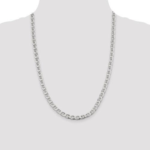 Sterling Silver 6.5mm Anchor Chain - Seattle Gold Grillz