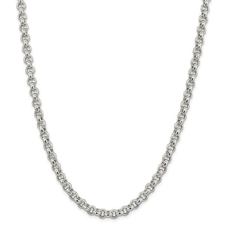 Sterling Silver 6.5mm Rolo Chain - Seattle Gold Grillz