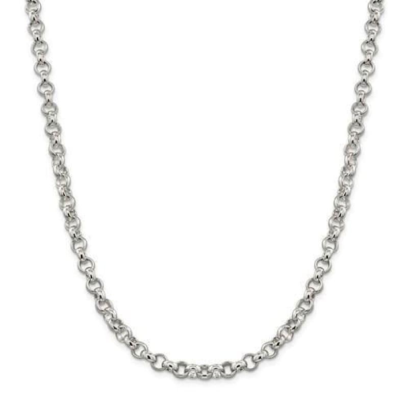 Sterling Silver 6.75mm Rolo Necklace - Seattle Gold Grillz