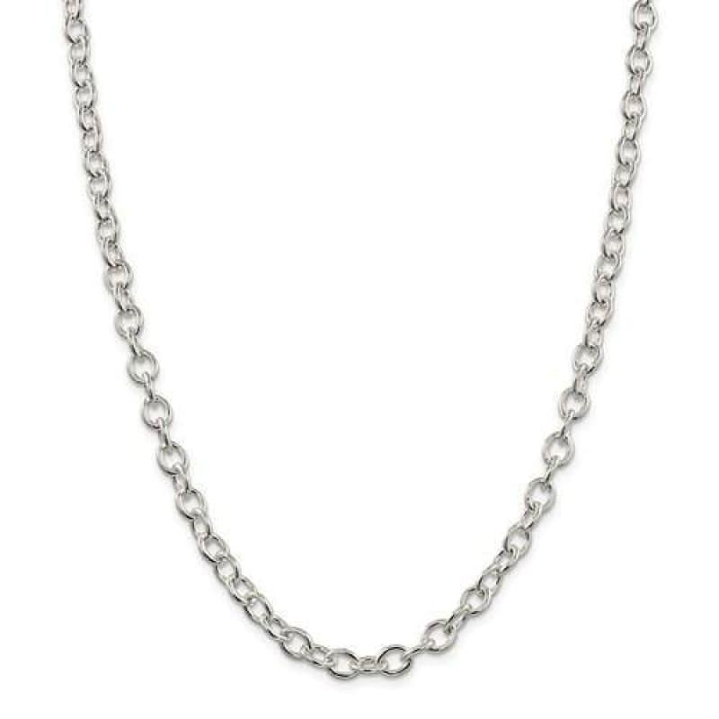 Sterling Silver 6.8mm Oval cable chain - Seattle Gold Grillz
