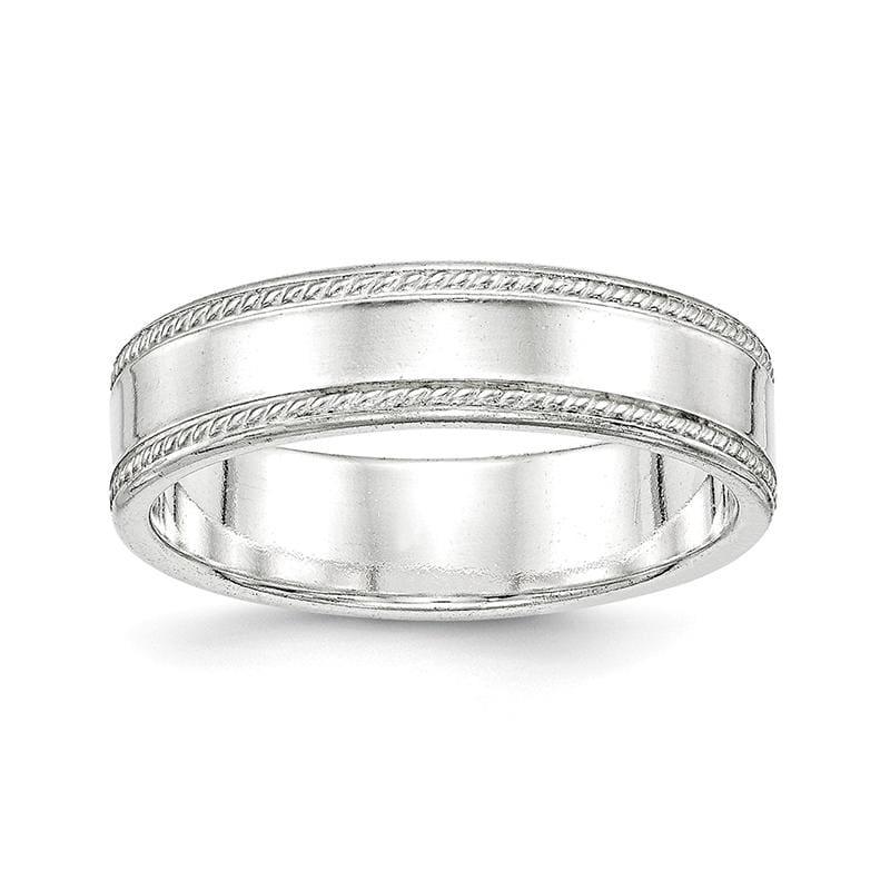 Sterling Silver 6mm Design Edge Band - Seattle Gold Grillz