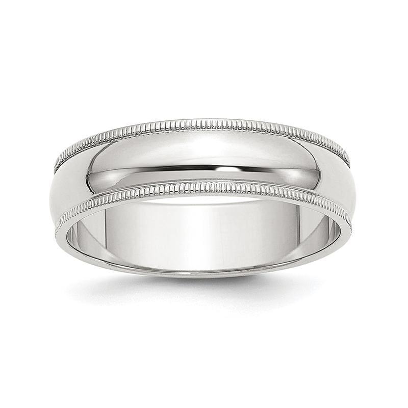 Sterling Silver 6mm Half Round Milgrain Band - Seattle Gold Grillz