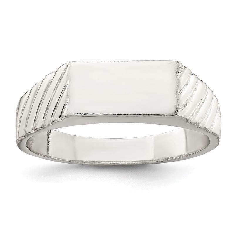 Sterling Silver 6x11mm Open Back Signet Ring - Seattle Gold Grillz