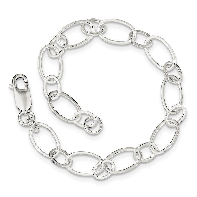 Sterling Silver 7.5inch Fancy Link Bracelet | Weight: 4.91 grams, Length: 7.5mm, Width: mm - Seattle Gold Grillz