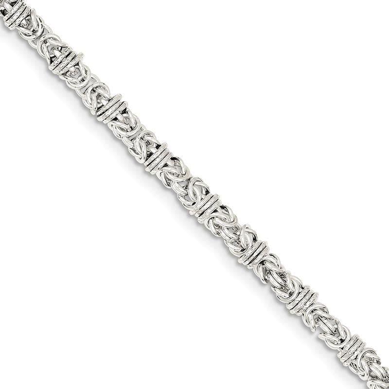 Sterling Silver 7.5inch Polished Fancy Link Bracelet | Weight: 10.86 grams, Length: 7.5mm, Width: mm - Seattle Gold Grillz