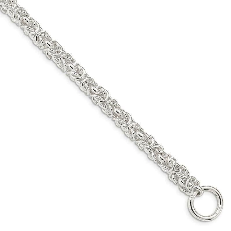 Sterling Silver 7.5inch Polished Fancy Link Toggle Bracelet | Weight: 22.95 grams, Length: 7.5mm, Width: mm - Seattle Gold Grillz