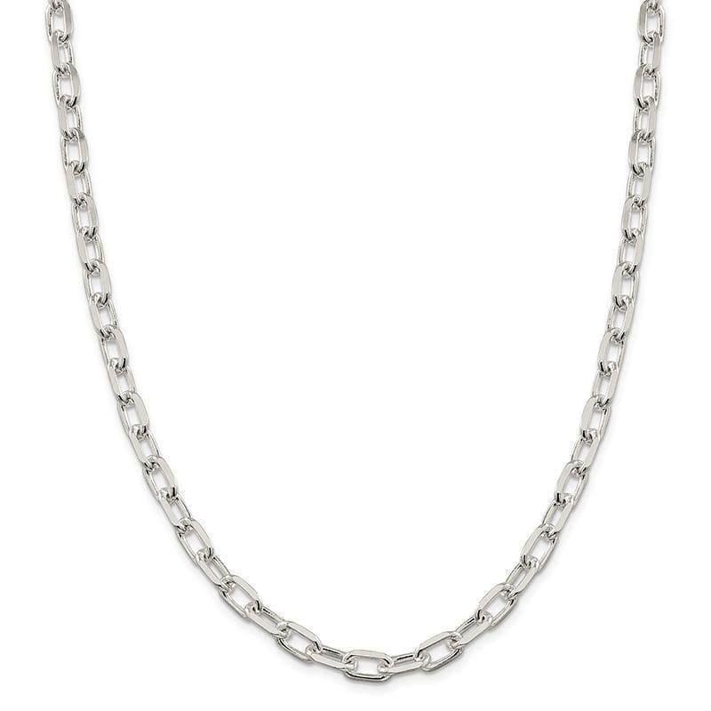 Sterling Silver 7.5mm Elongated Open Link Chain - Seattle Gold Grillz