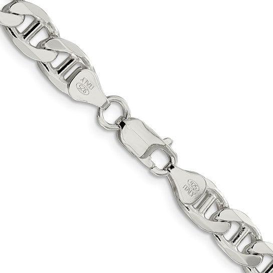 Sterling Silver 7.5mm Figaro Anchor Chain - Seattle Gold Grillz