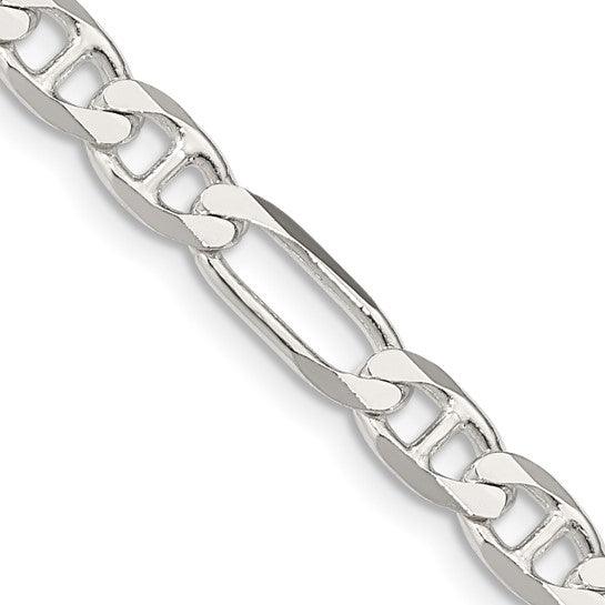 Sterling Silver 7.75mm Figaro Anchor Chain - Seattle Gold Grillz