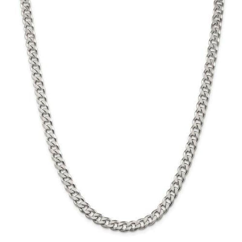 Sterling Silver 7mm Curb Chain - Seattle Gold Grillz