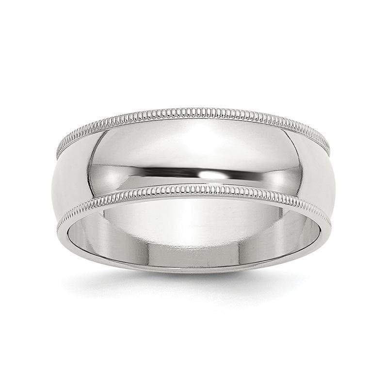 Sterling Silver 7mm Half Round Milgrain Band - Seattle Gold Grillz