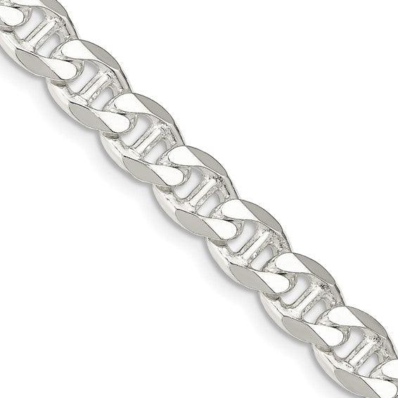 Sterling Silver 8.25mm Flat Anchor Chain - Seattle Gold Grillz