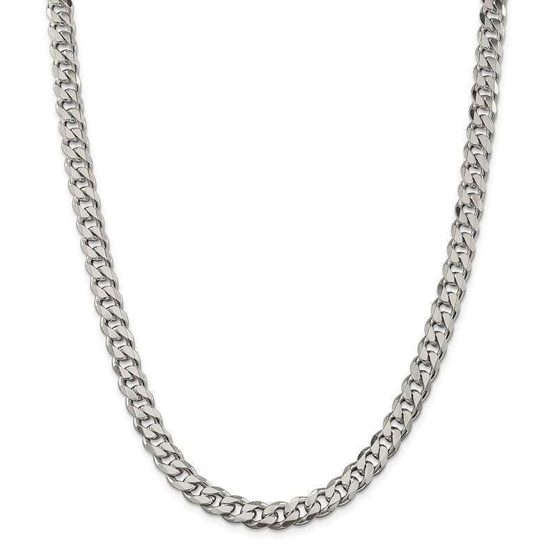 Sterling Silver 8mm Curb Chain - Seattle Gold Grillz