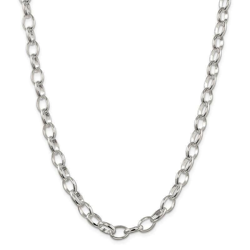 Sterling Silver 8mm Rolo Chain - Seattle Gold Grillz