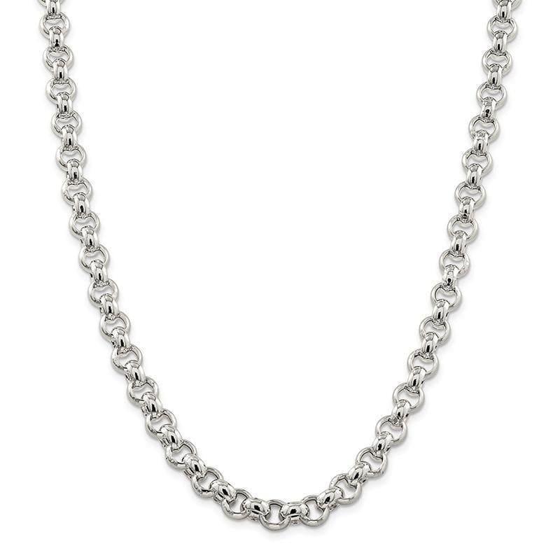 Sterling Silver 9.5mm Rolo Chain - Seattle Gold Grillz