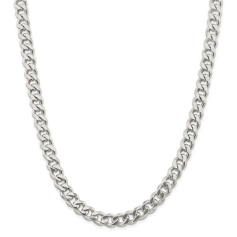 Sterling Silver 9mm Curb Chain - Seattle Gold Grillz
