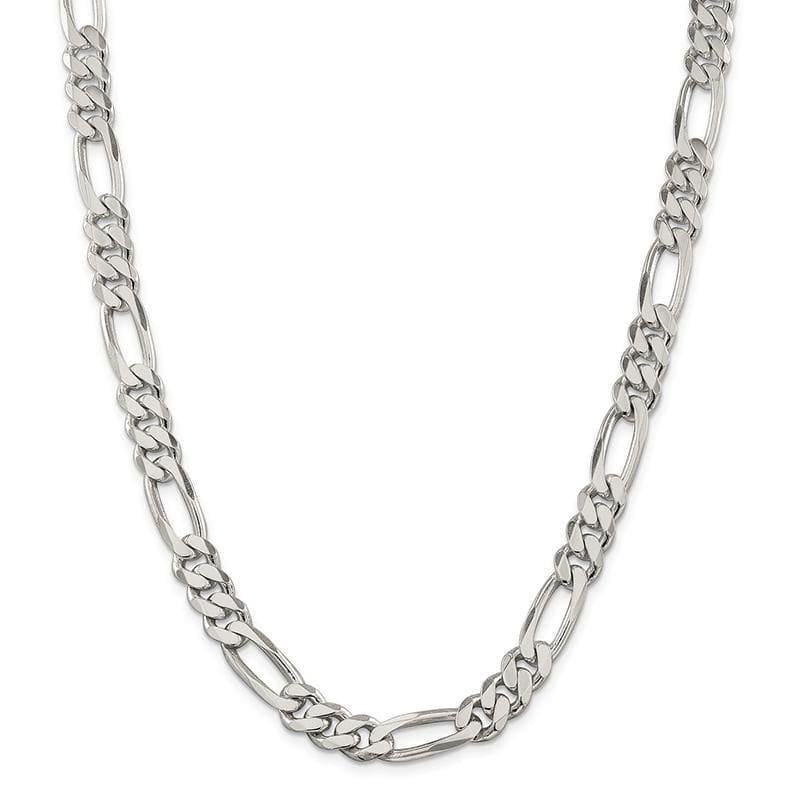 Sterling Silver 9mm Figaro Chain - Seattle Gold Grillz