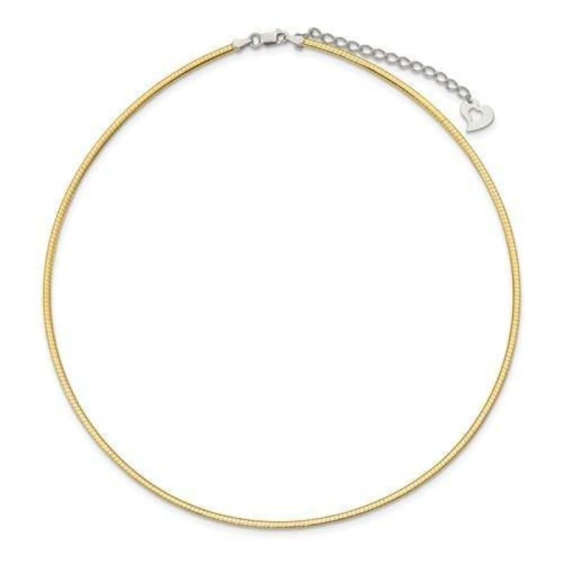 Sterling Silver & 14k Gold-plated 2mm Reversible w-ext Cubetto Necklace - Seattle Gold Grillz