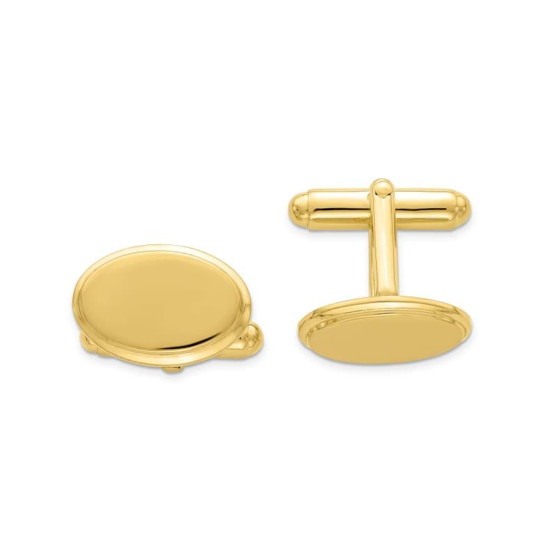 Sterling Silver & Vermeil Oval Cuff Links - Seattle Gold Grillz
