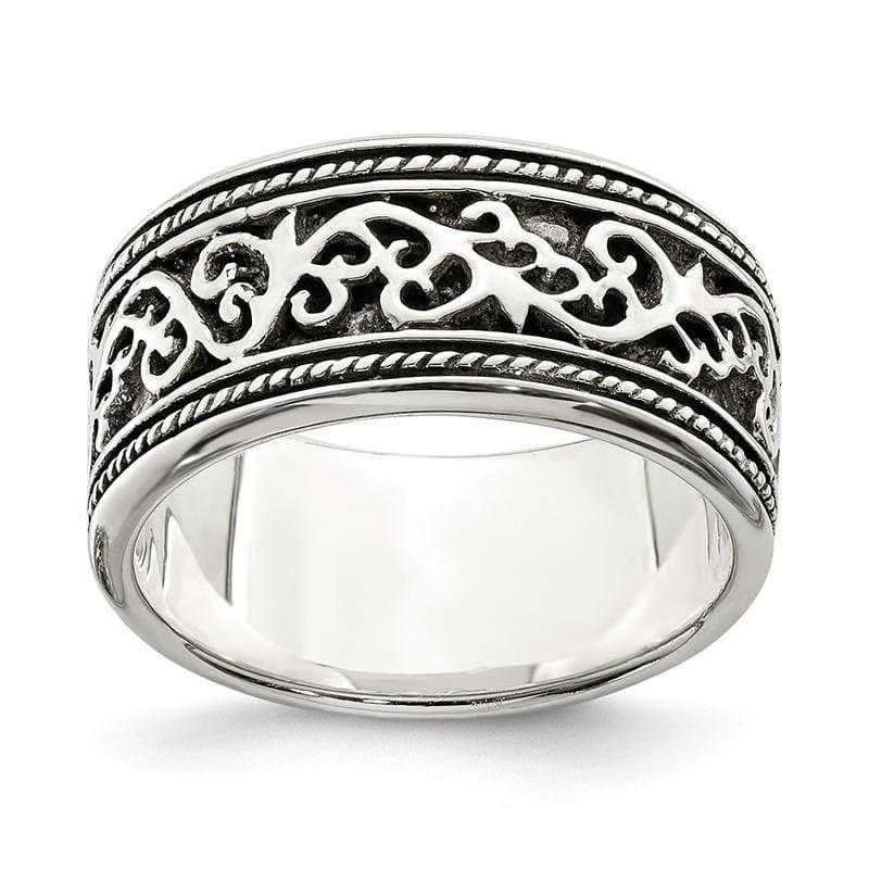 Sterling Silver Antiqued Band - Seattle Gold Grillz