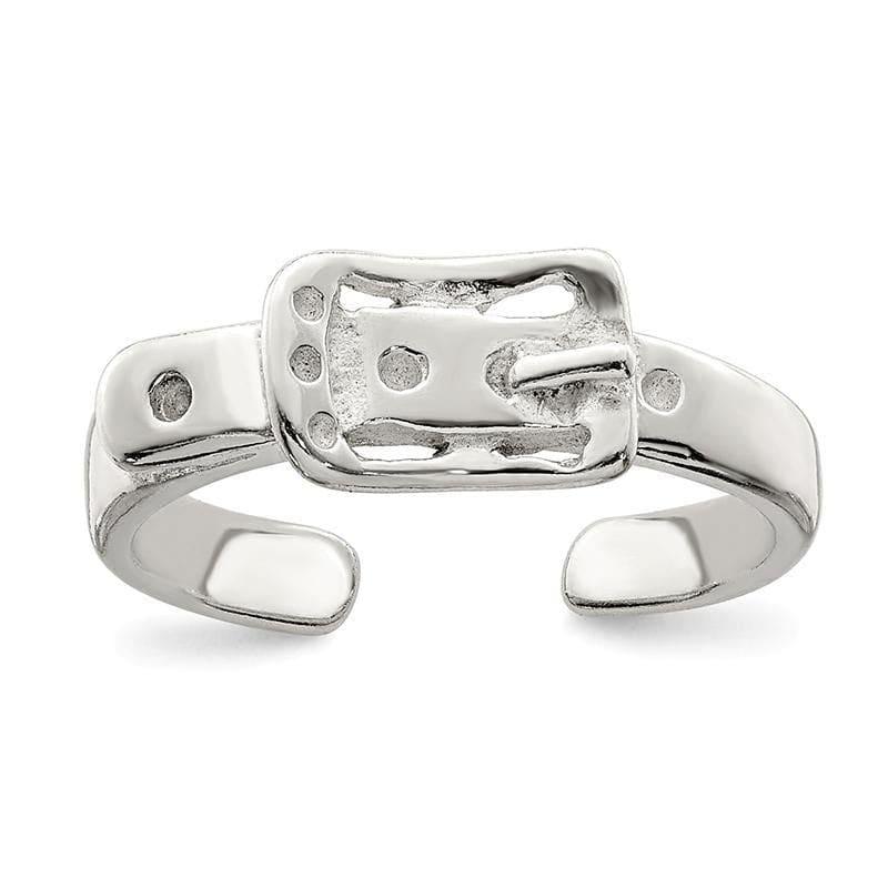 Sterling Silver Antiqued Buckle Toe Ring - Seattle Gold Grillz