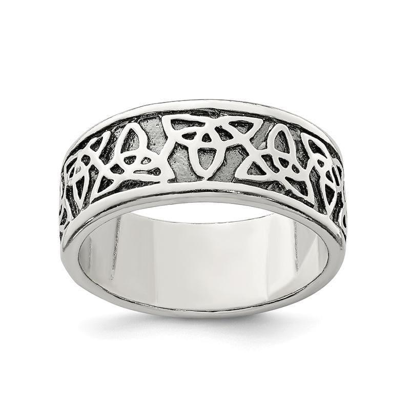 Sterling Silver Antiqued Celtic Knot Ring - Seattle Gold Grillz