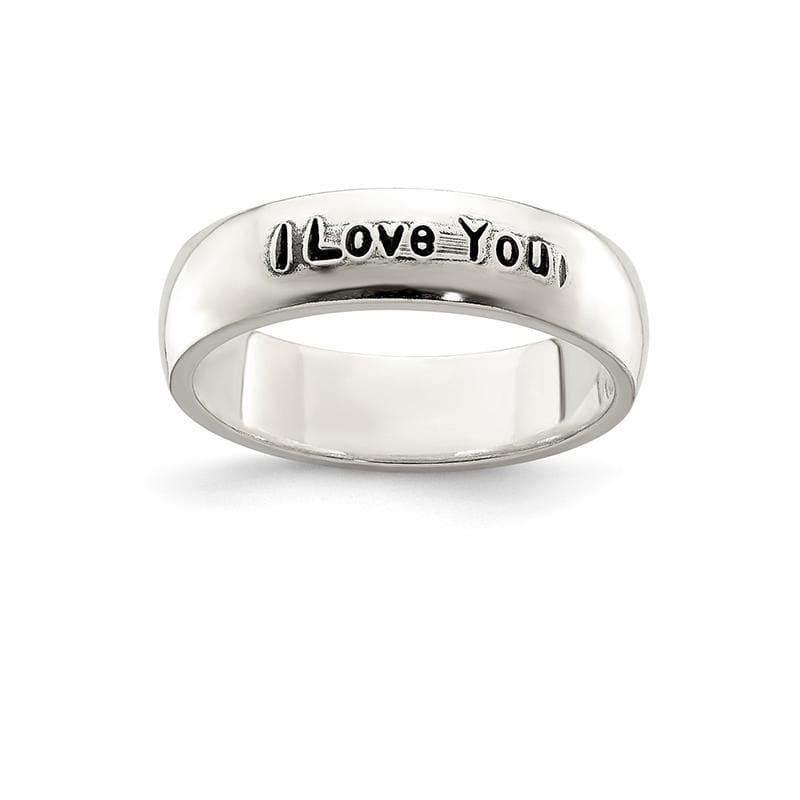 Sterling Silver Antiqued I Love You Ring - Seattle Gold Grillz