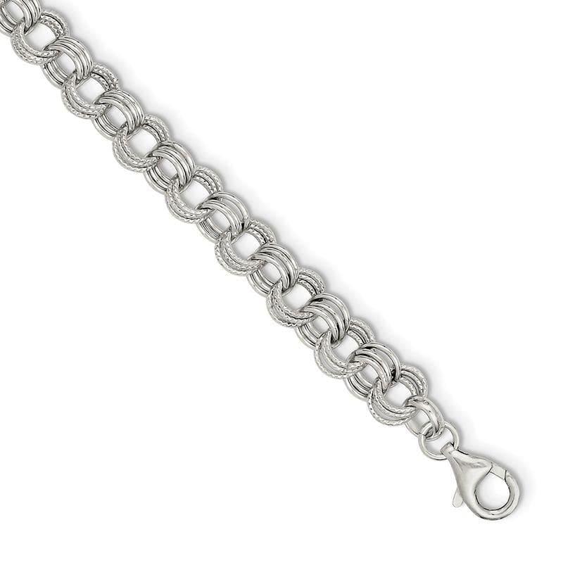 Sterling Silver Bracelet | Weight: 10.24 grams, Length: 7.5mm, Width: 6.7mm - Seattle Gold Grillz