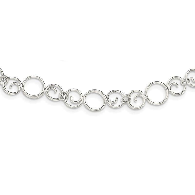 Sterling Silver Bracelet | Weight: 4.65 grams, Length: 7.5mm, Width: mm - Seattle Gold Grillz