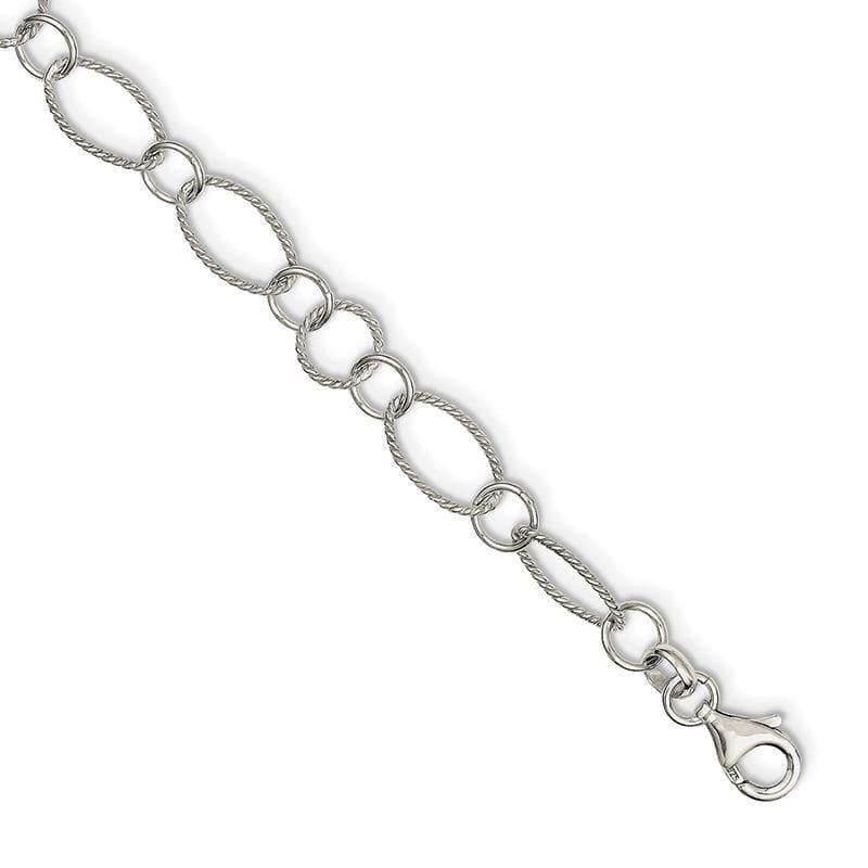 Sterling Silver Bracelet | Weight: 5.01 grams, Length: 7.75mm, Width: mm - Seattle Gold Grillz