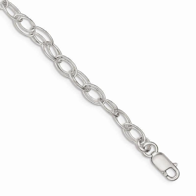 Sterling Silver Bracelet | Weight: 5.72 grams, Length: 7.5mm, Width: mm - Seattle Gold Grillz