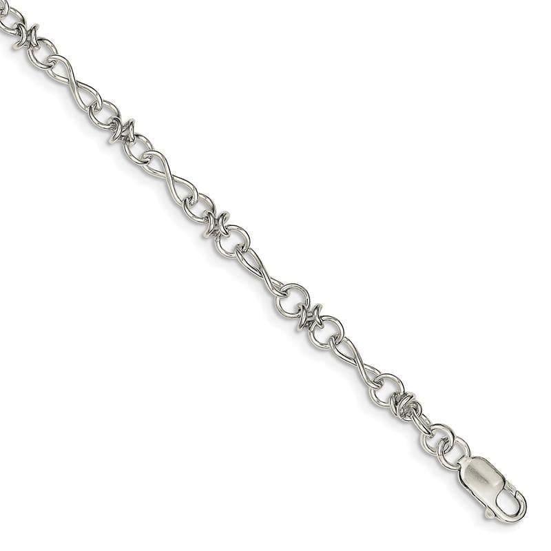 Sterling Silver Bracelet | Weight: 5.86 grams, Length: 7.5mm, Width: mm - Seattle Gold Grillz
