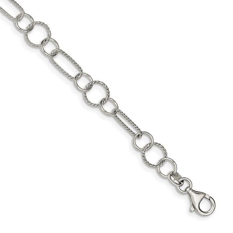 Sterling Silver Bracelet | Weight: 5 grams, Length: 7.5mm, Width: mm - Seattle Gold Grillz