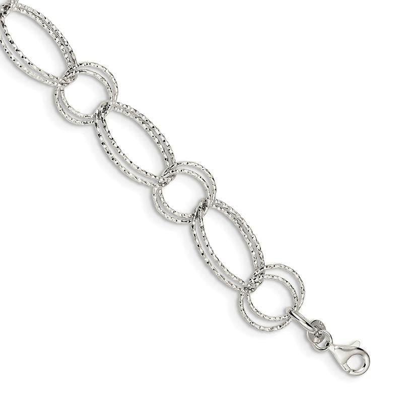 Sterling Silver Bracelet | Weight: 5 grams, Length: 7mm, Width: mm - Seattle Gold Grillz