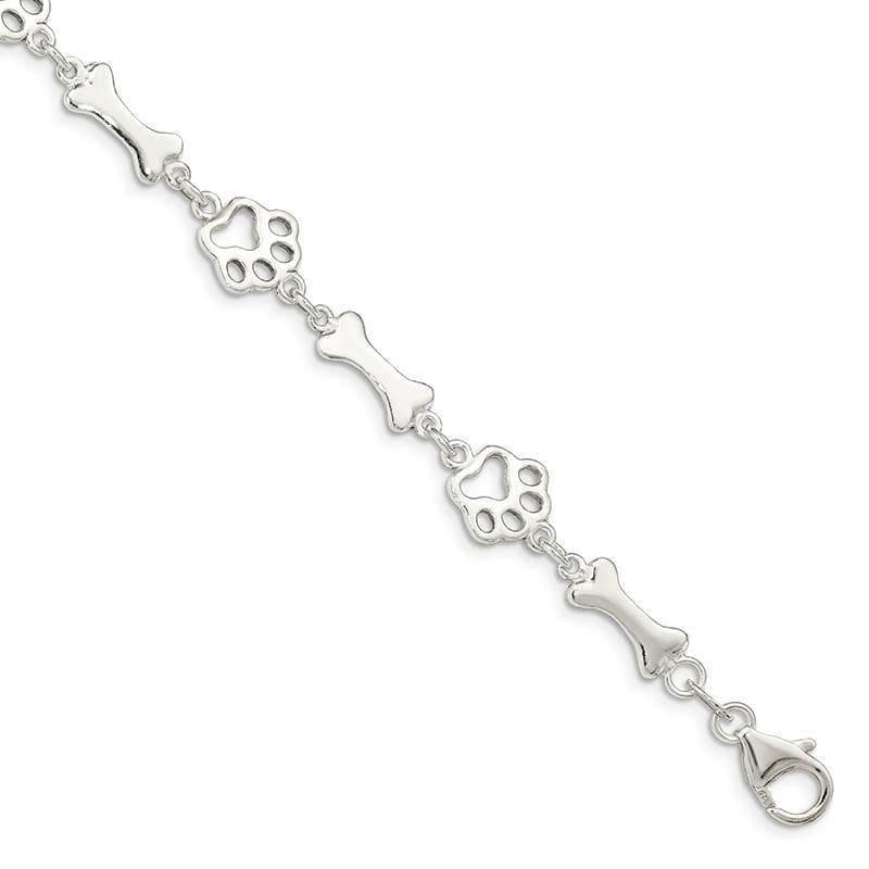 Sterling Silver Bracelet | Weight: 6.87 grams, Length: 7.5mm, Width: mm - Seattle Gold Grillz