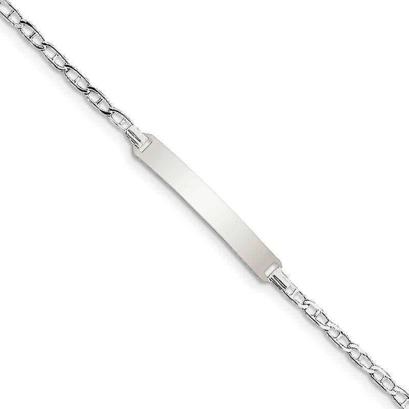 Sterling Silver Children's ID Link Bracelet - Seattle Gold Grillz