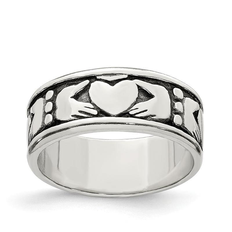 Sterling Silver Claddagh Design Ring - Seattle Gold Grillz