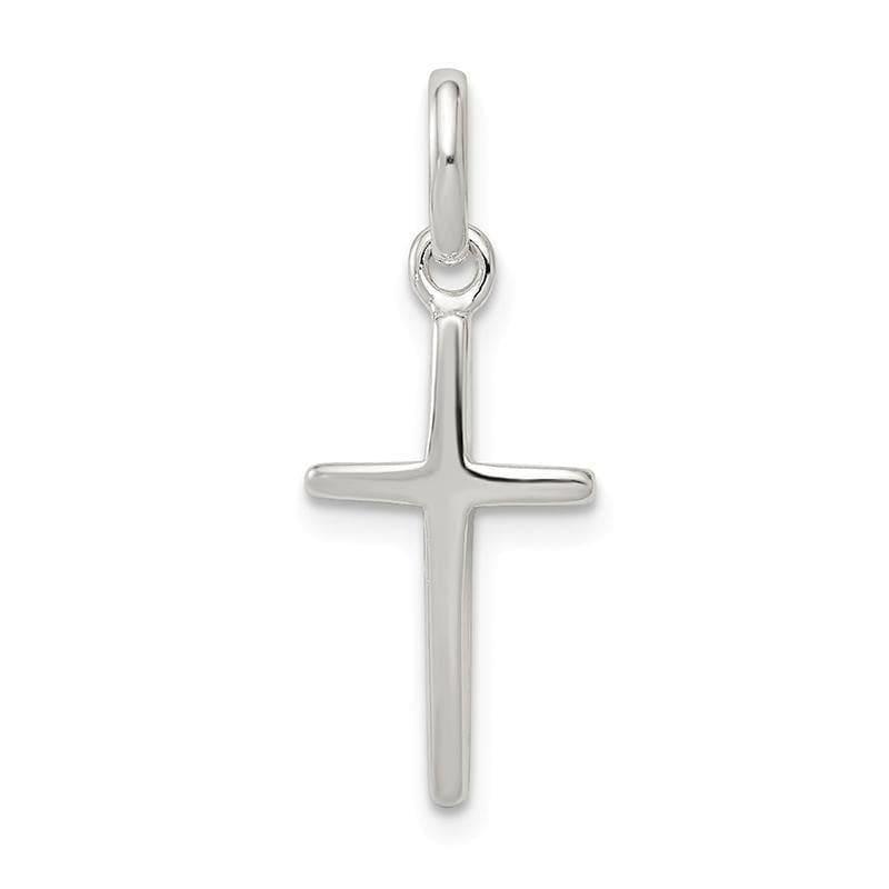 Sterling Silver Cross Pendant | Weight: 0.79 grams, Length: 24mm, Width: 10mm - Seattle Gold Grillz