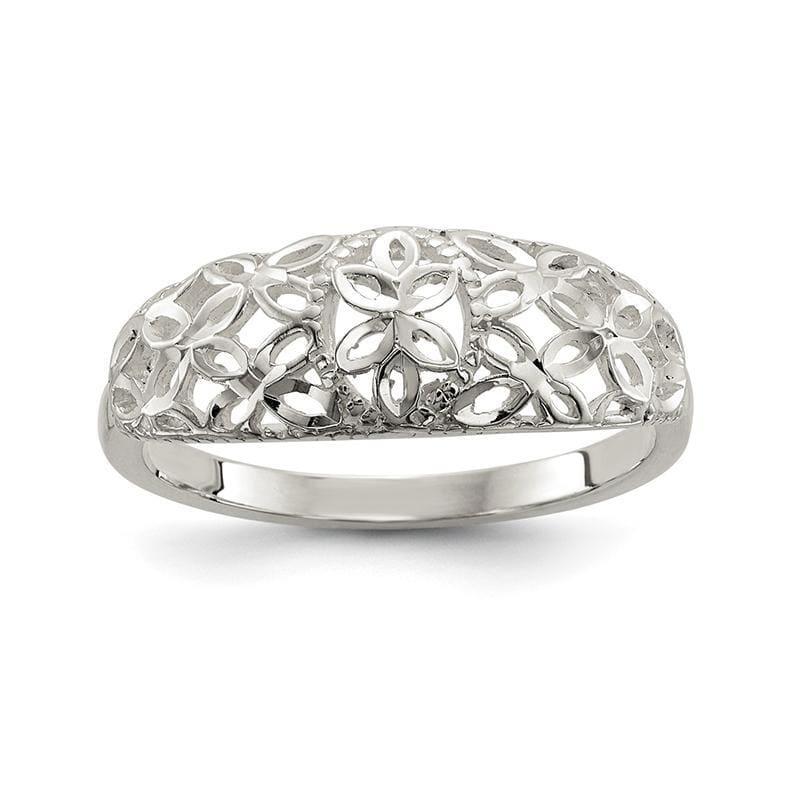 Sterling Silver Diamond Cut Filigree Ring - Seattle Gold Grillz