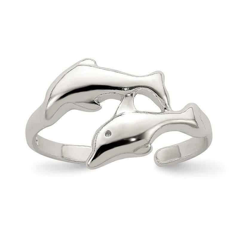 Sterling Silver Dolphin Toe Ring - Seattle Gold Grillz