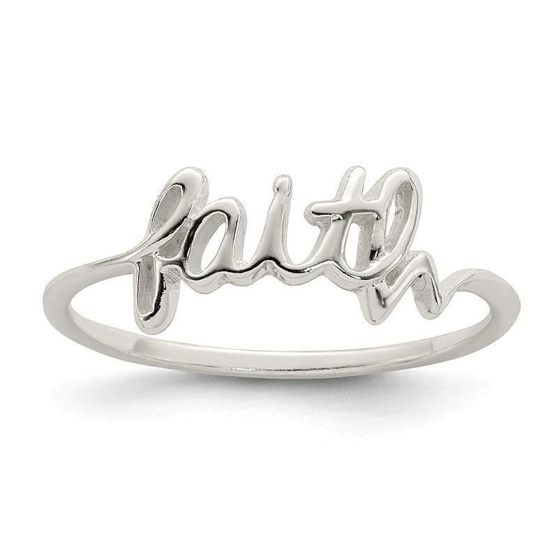 Sterling Silver Faith Ring - Seattle Gold Grillz
