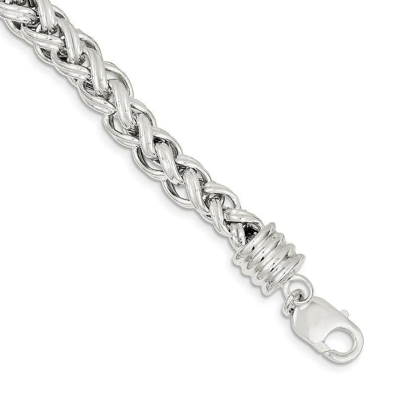 Sterling Silver Fancy Bracelet | Weight: 24.06 grams, Length: 7.75mm, Width: mm - Seattle Gold Grillz