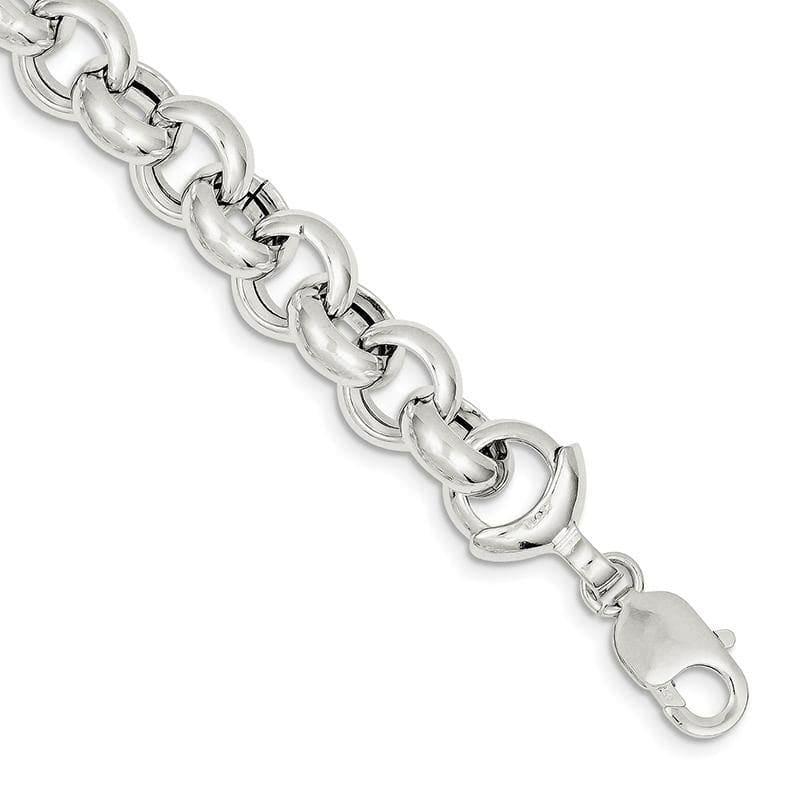 Sterling Silver Fancy Link Bracelet | Weight: 17.93 grams, Length: 7.75mm, Width: mm - Seattle Gold Grillz