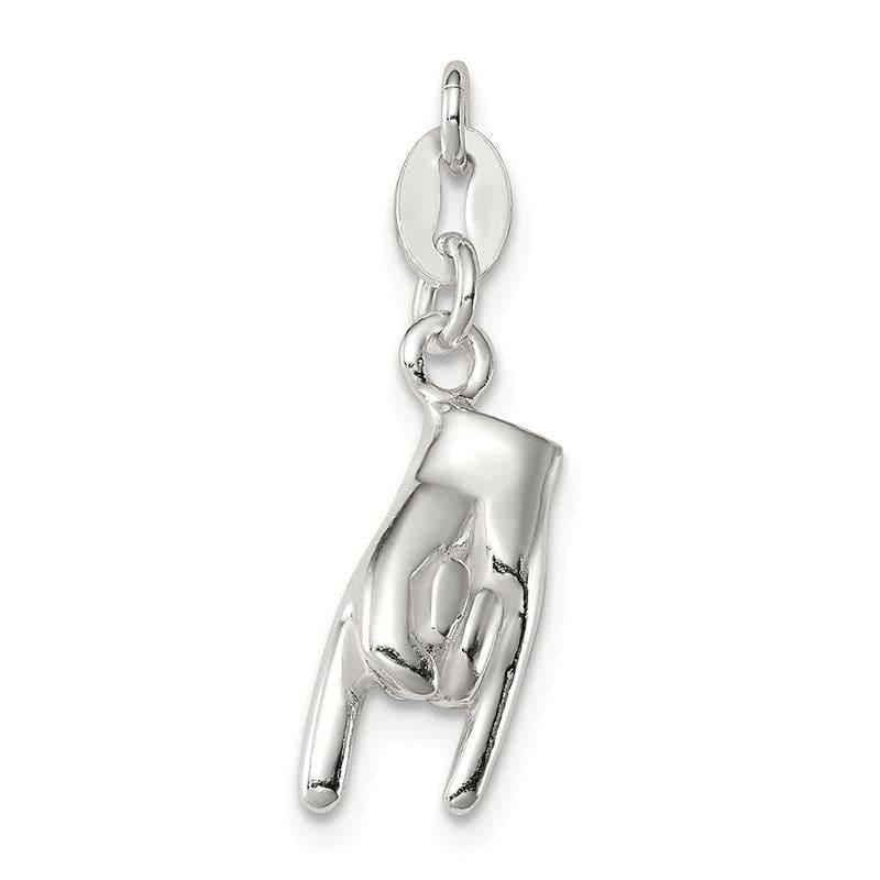 Sterling Silver Good Luck Charm | Weight: 1.88 grams, Length: 20mm, Width: 8mm - Seattle Gold Grillz