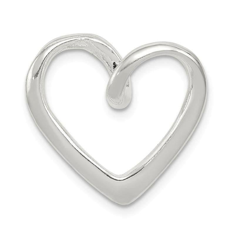 Sterling Silver Heart Pendant | Weight: 2.07 grams, Length: 19mm, Width: 19mm - Seattle Gold Grillz