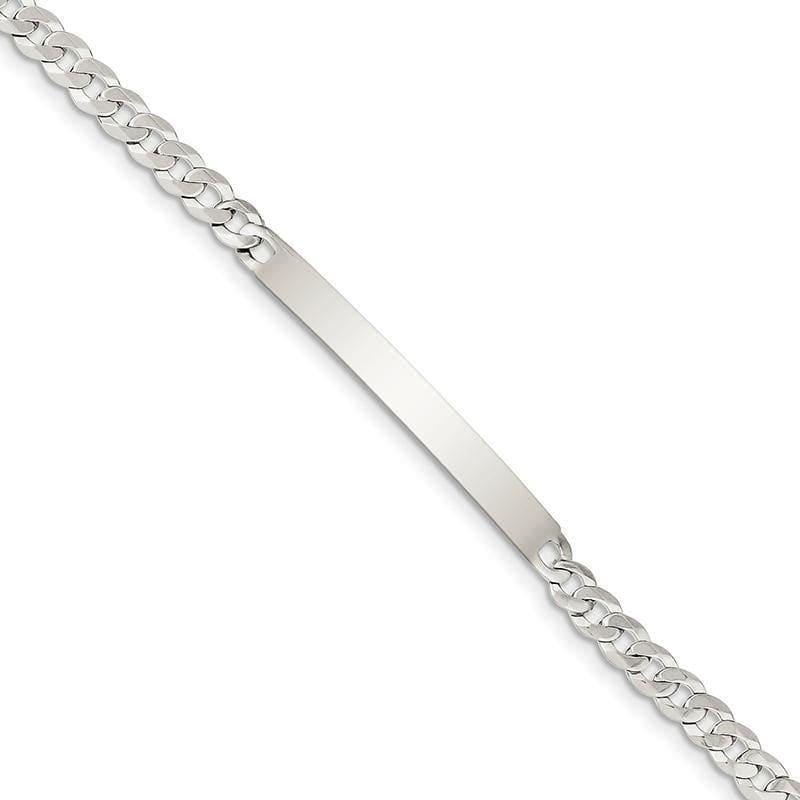 Sterling Silver ID Bracelet | Weight: 5.4 grams, Length: 7.5mm, Width: 5mm - Seattle Gold Grillz