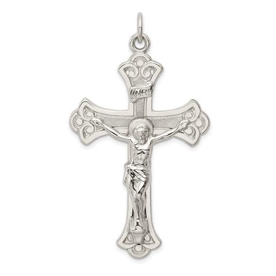 Sterling Silver INRI Crucifix Pendant - Seattle Gold Grillz