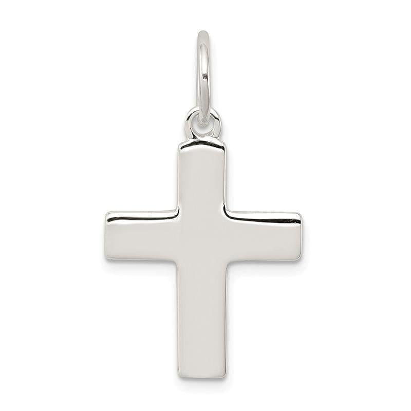 Sterling Silver Latin Cross Charm | Weight: 1.8 grams, Length: 29mm, Width: 27mm - Seattle Gold Grillz